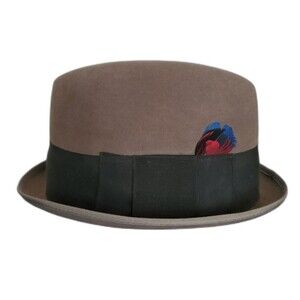 Vintage Rene Menard Gray Trilby Hat Short Brim Wool Felt Fedora Ribbon 7 3/8